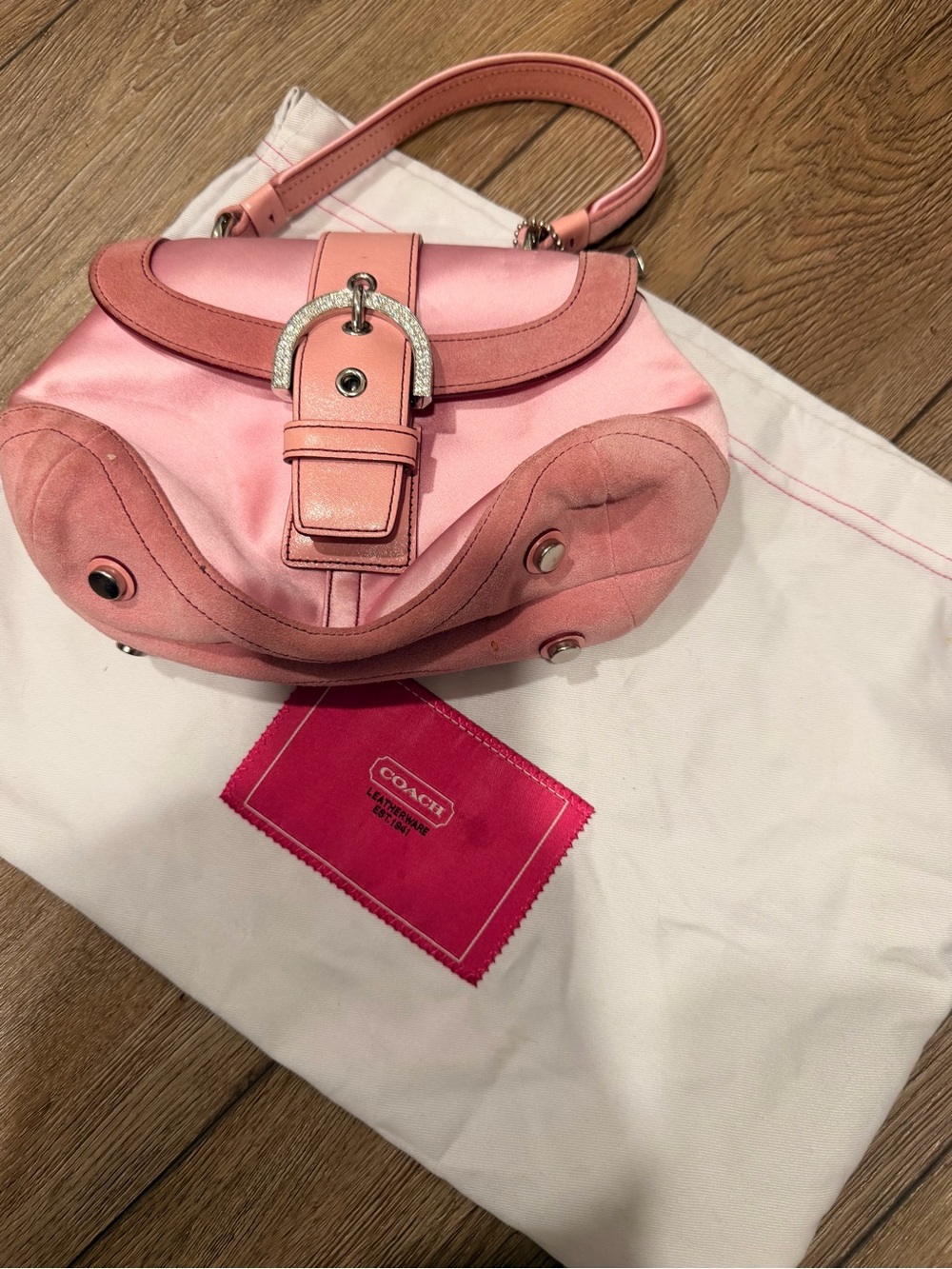Rare y2k vintage (2004) coach baby pink bow purse